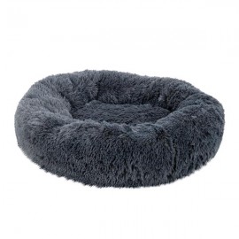 [US-W][HOBBYZOO] Pet Dog Cat Calming Bed Warm Soft Plush Round Navy