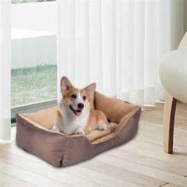 [US-W][HOBBYZOO] 28" Large Size Pet Bed Dog Mat Cat Pad Soft PP Cotton Brown