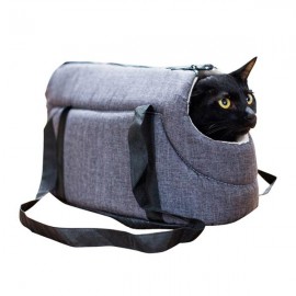 Light Pet Carrier Cat / Dog Comfort Travel Bag Gray M
