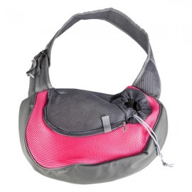 [US-W]Pet Dog Cat Puppy Carrier Comfort Travel Tote Shoulder Bag Sling Backpack Rose Red L