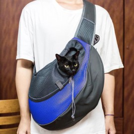 Pet Dog Cat Puppy Carrier Comfort Travel Tote Shoulder Bag Sling Backpack Blue S
