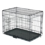 30" Pet Kennel Cat Dog Folding Steel Crate Animal Playpen Wire Metal