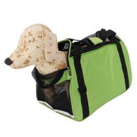 [US-W]Hollow-out Portable Breathable Waterproof Pet Handbag Green M