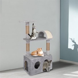 38" Cat Climb Holder Tower Cat Tree Light Gray