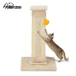 HOBBYZOO 21" Cat Climb Holder Tower Cat Tree Cat Scratching Sisal Post Tree Climbing Tower Beige