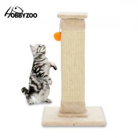 HOBBYZOO 21" Cat Climb Holder Tower Cat Tree Cat Scratching Sisal Post Tree Climbing Tower Beige