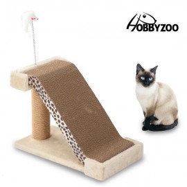 HOBBYZOO Cat Climbing Tree Cat Scratch Board Two-in-One Leopard Mark with Catnip