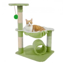 M51 28" Stable Cute Sisal Cat Climb Holder Cat Tower Lamb Green