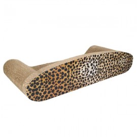 Harden Corrugated Paper Pet Cat Toy Cat Sofa Claws Grinding Board with Catnip (Large Size) Earthy Ye