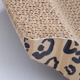 Corrugated Paper Grinding Claw Plate with Catnip Leopard Print Pattern