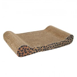 [US-W]Harden Corrugated Paper Pet Cat Toy Cat Sofa Flat Claws Grinding Board with Catnip (Small Size) Eart